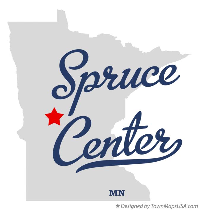 Map of Spruce Center Minnesota MN