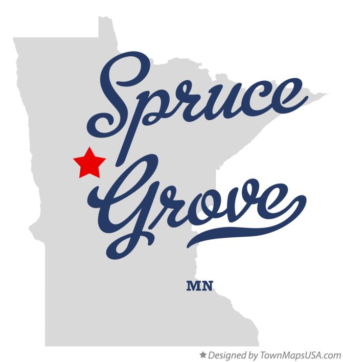 Map of Spruce Grove Minnesota MN