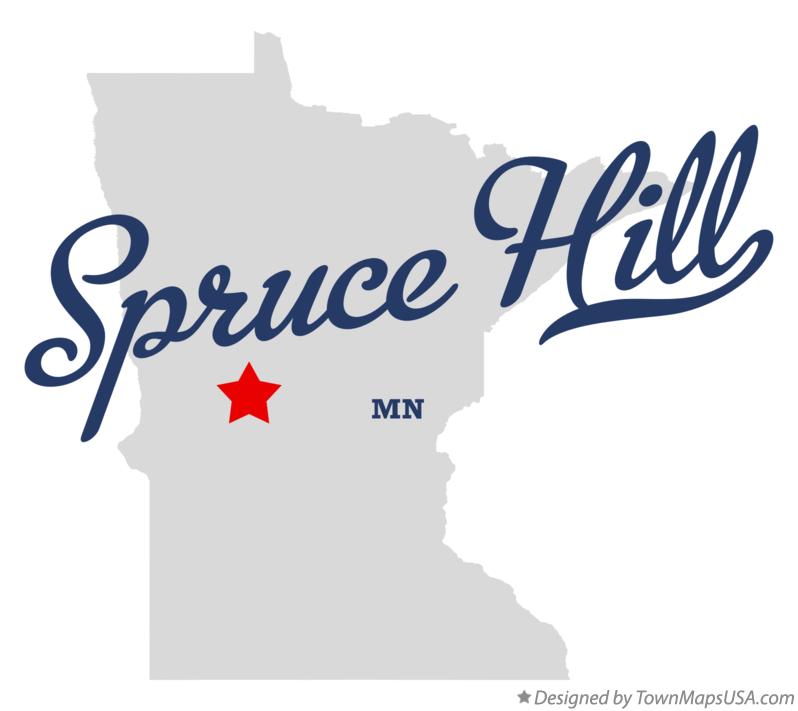 Map of Spruce Hill Minnesota MN