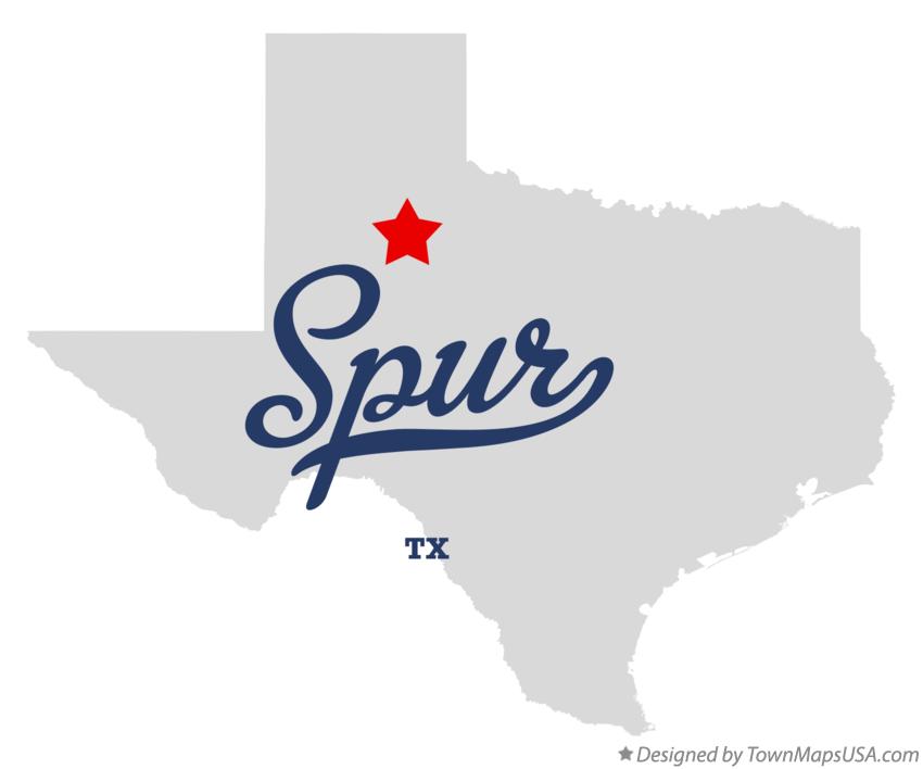 Map of Spur Texas TX