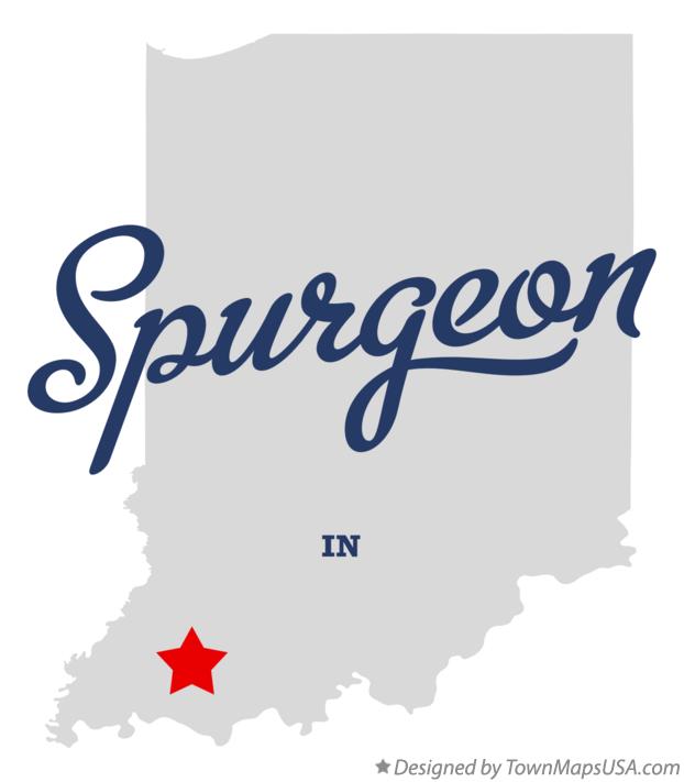 Map of Spurgeon Indiana IN