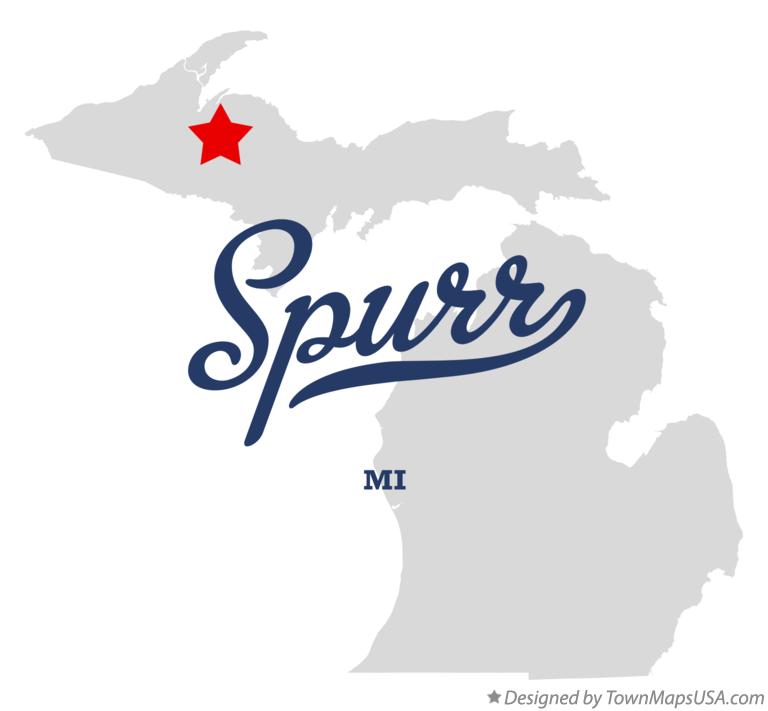 Map of Spurr Michigan MI