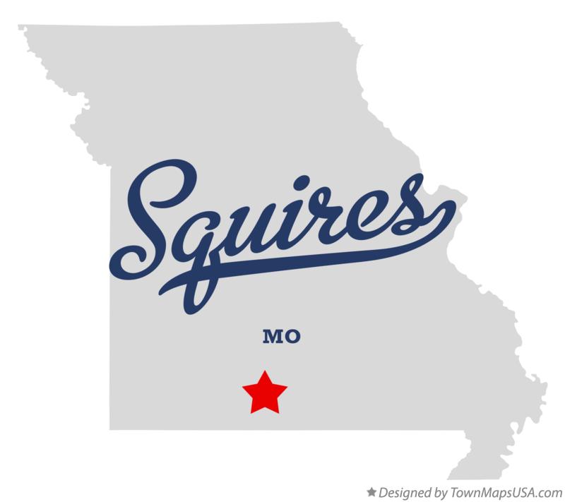 Map of Squires Missouri MO