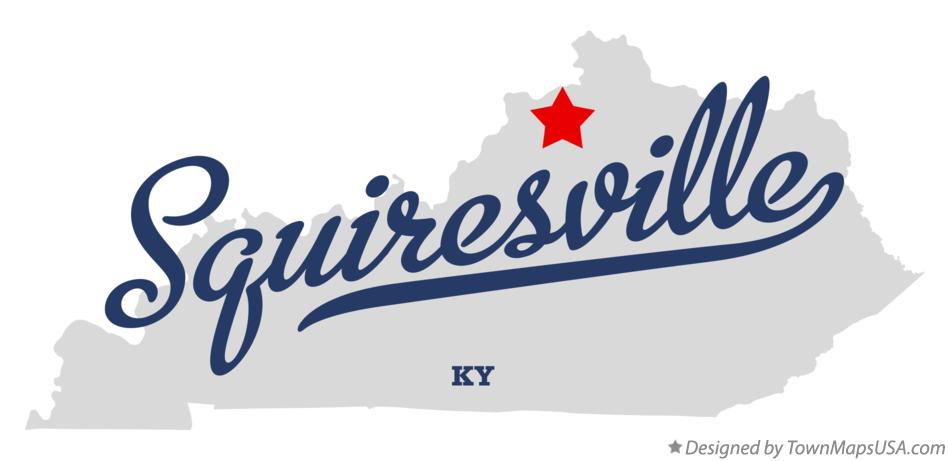 Map of Squiresville Kentucky KY