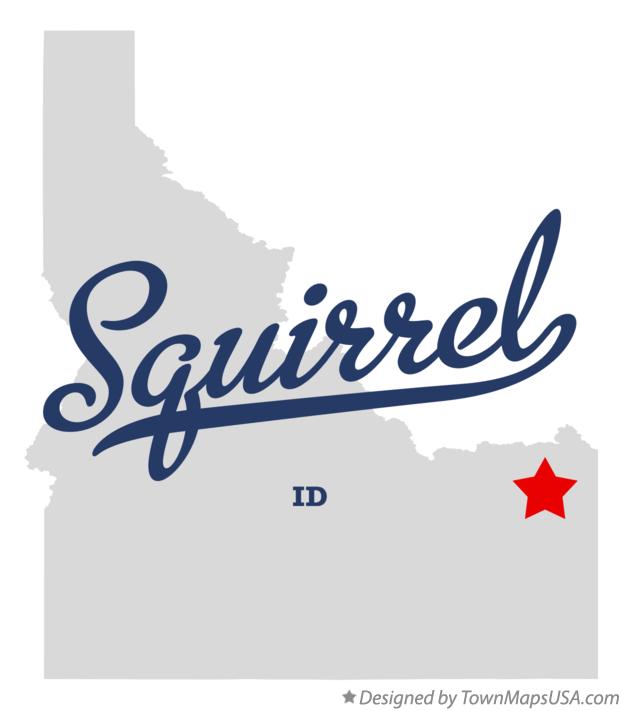 Map of Squirrel Idaho ID