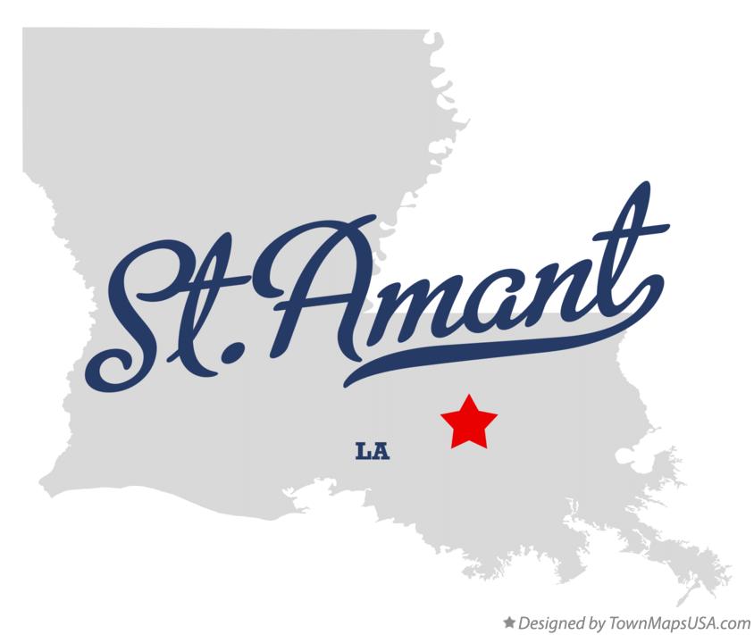 Map of St.Amant Louisiana LA