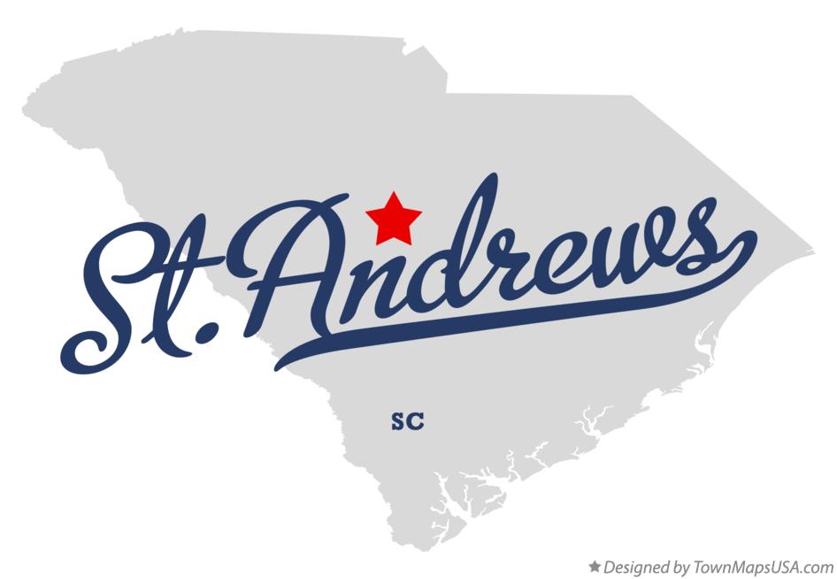 Map of St.Andrews South Carolina SC