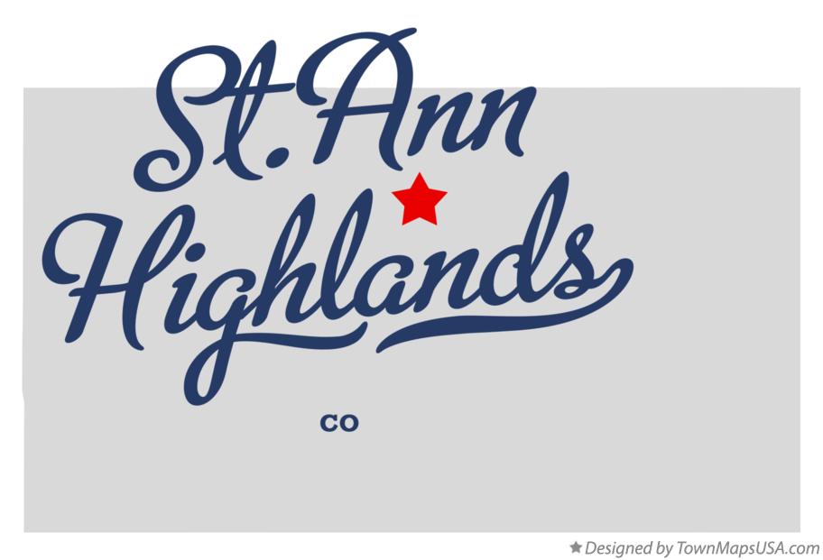 Map of St.Ann Highlands Colorado CO