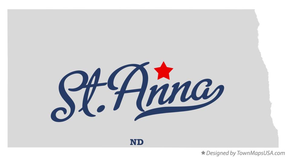Map of St.Anna North Dakota ND