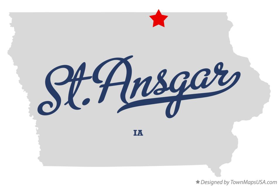 Map of St.Ansgar Iowa IA