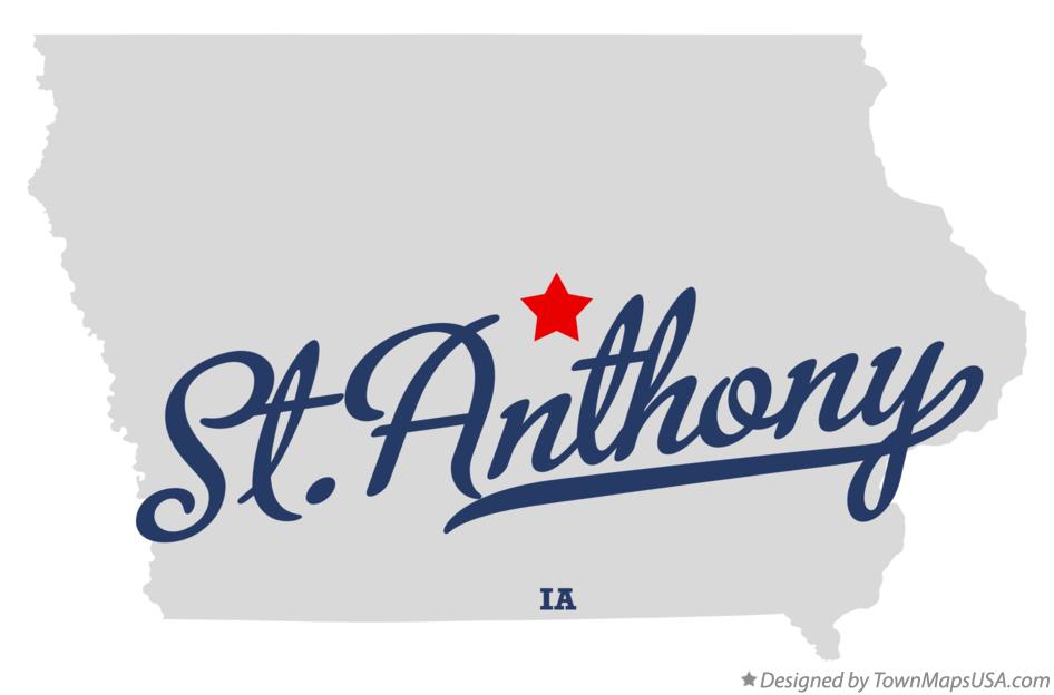 Map of St.Anthony Iowa IA