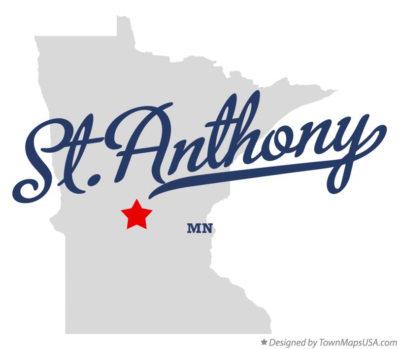 Map of St.Anthony Minnesota MN