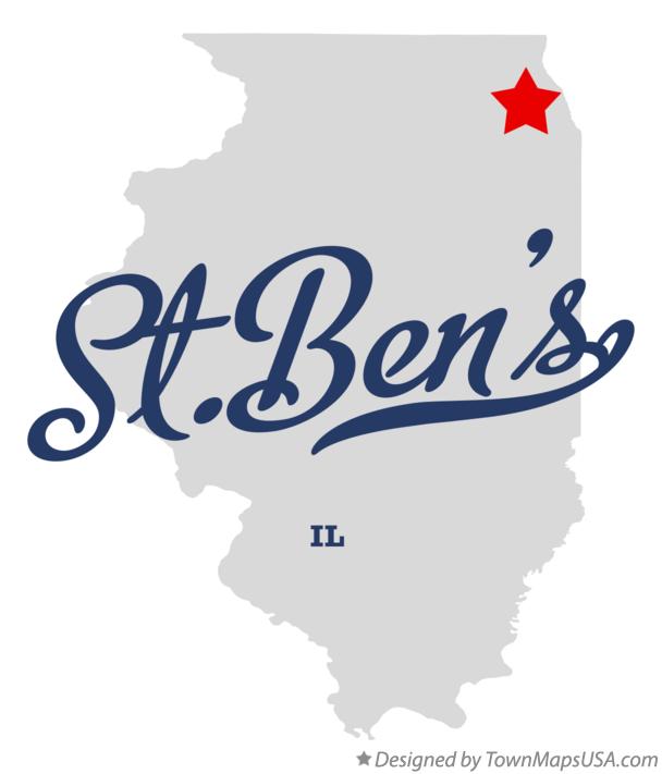Map of St.Ben's Illinois IL
