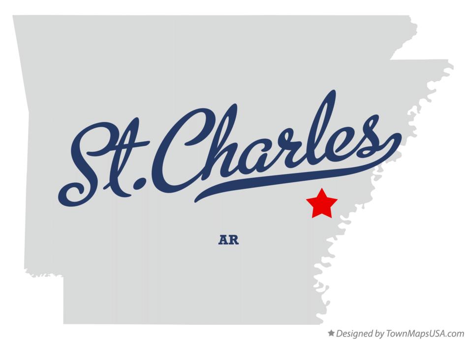 Map of St.Charles Arkansas AR
