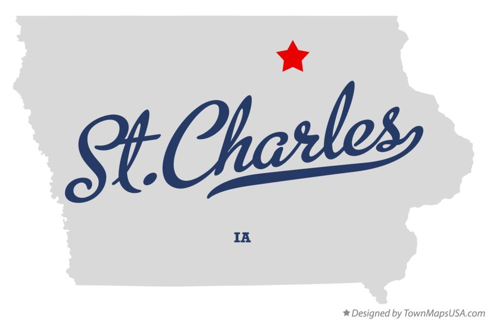 Map of St.Charles Iowa IA