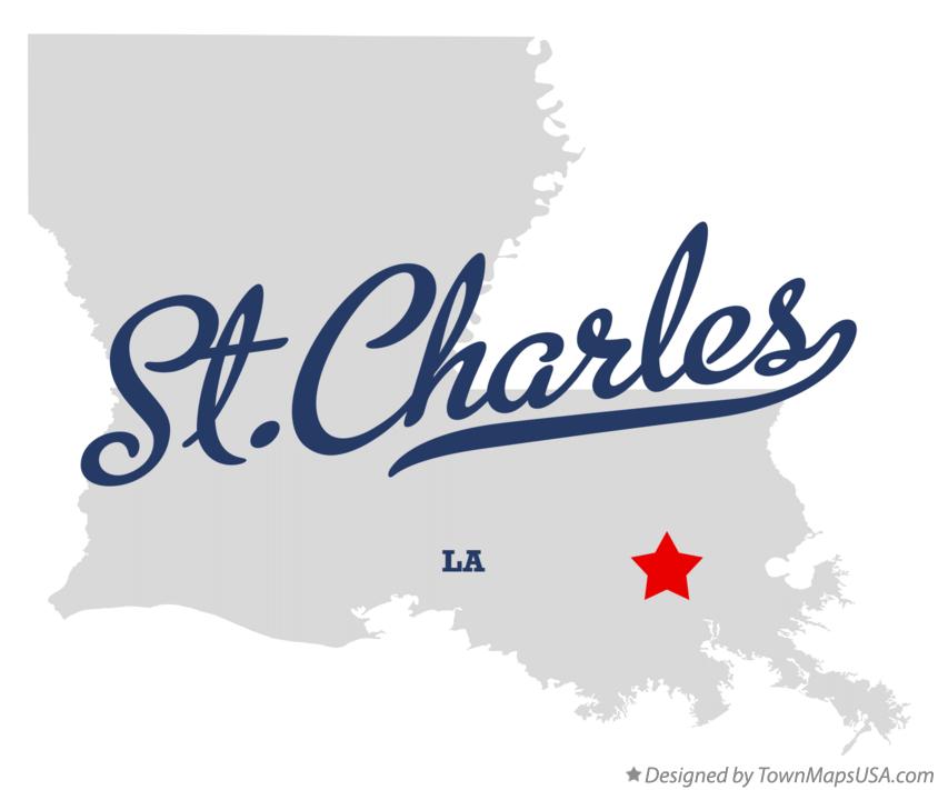 Map of St.Charles Louisiana LA