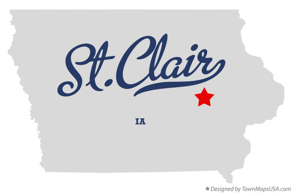 Map of St.Clair Iowa IA