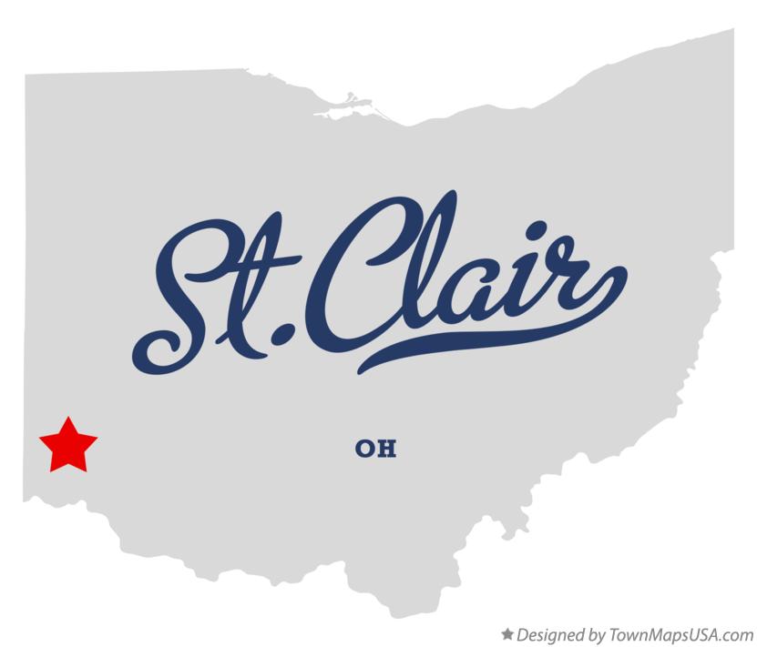 Map of St.Clair Ohio OH