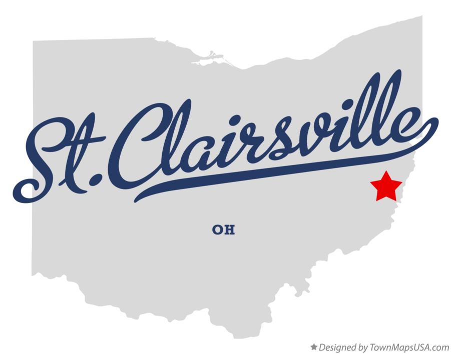 Map Of St Clairsville Oh Ohio