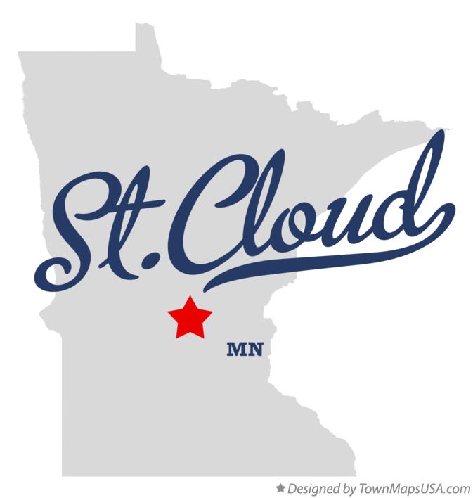 Map of St.Cloud Minnesota MN