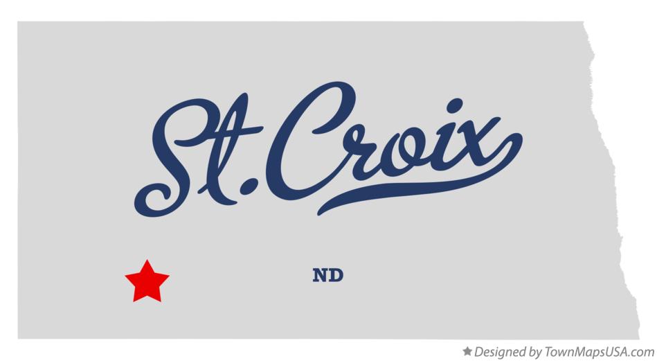 Map of St.Croix North Dakota ND