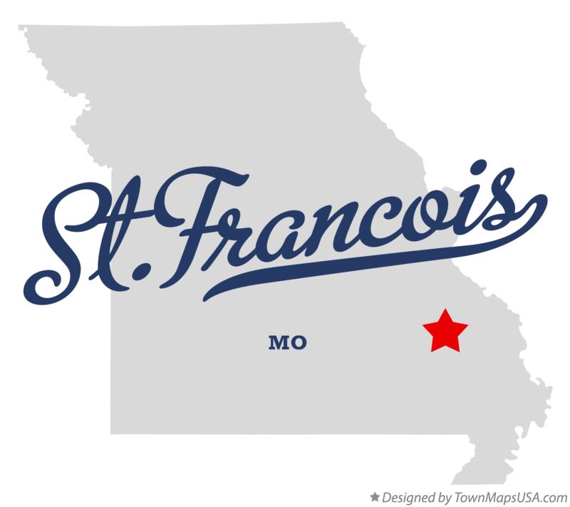 Map of St.Francois Missouri MO