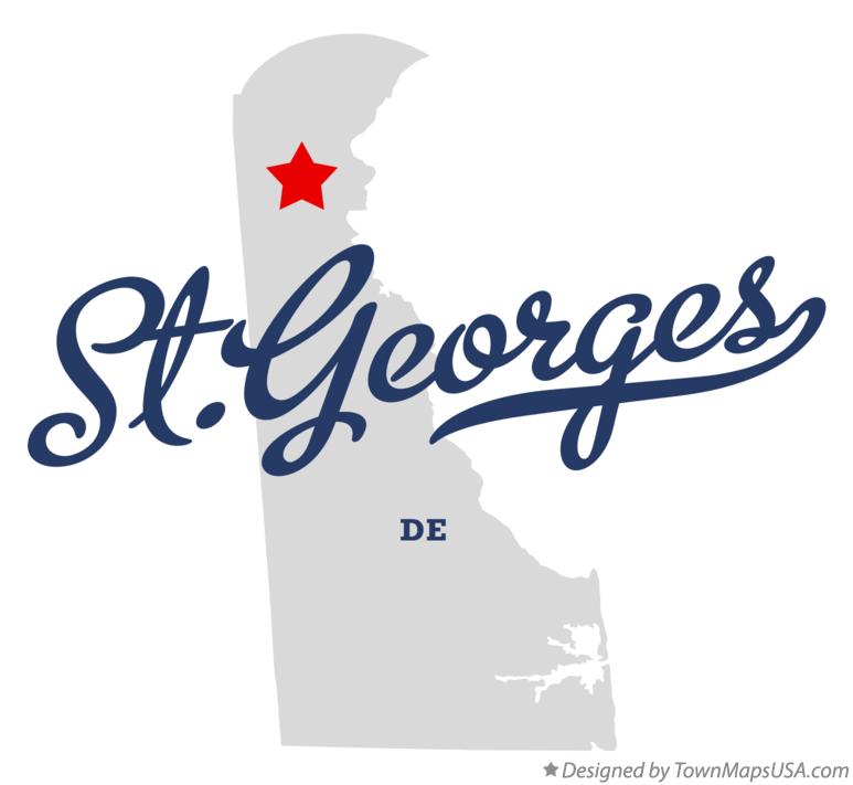 Map of St.Georges Delaware DE