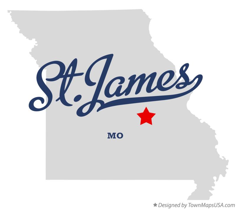 Map of St.James Missouri MO