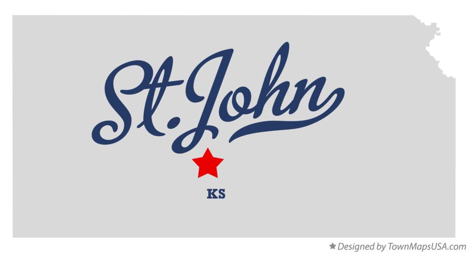 Map of St.John Kansas KS