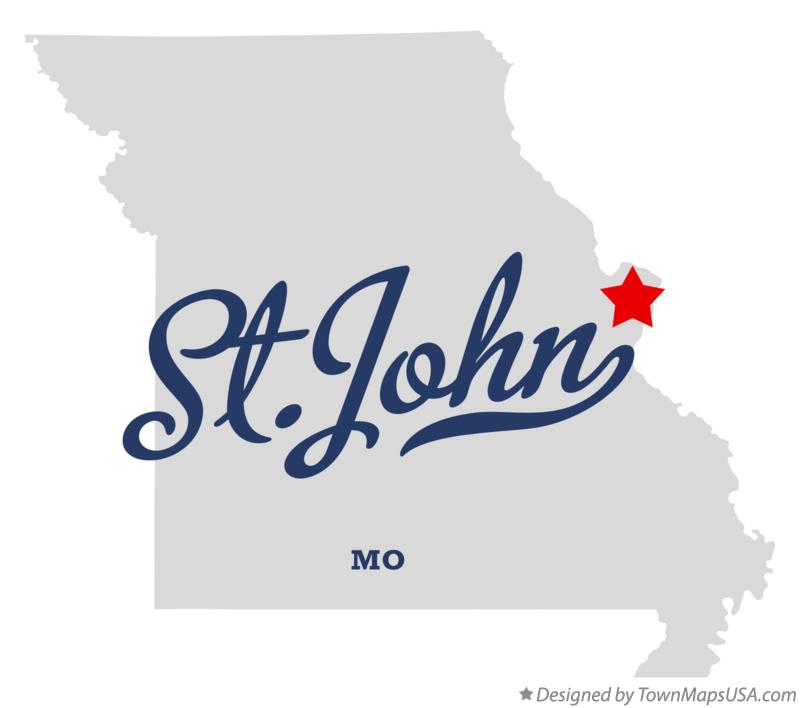 Map of St.John Missouri MO