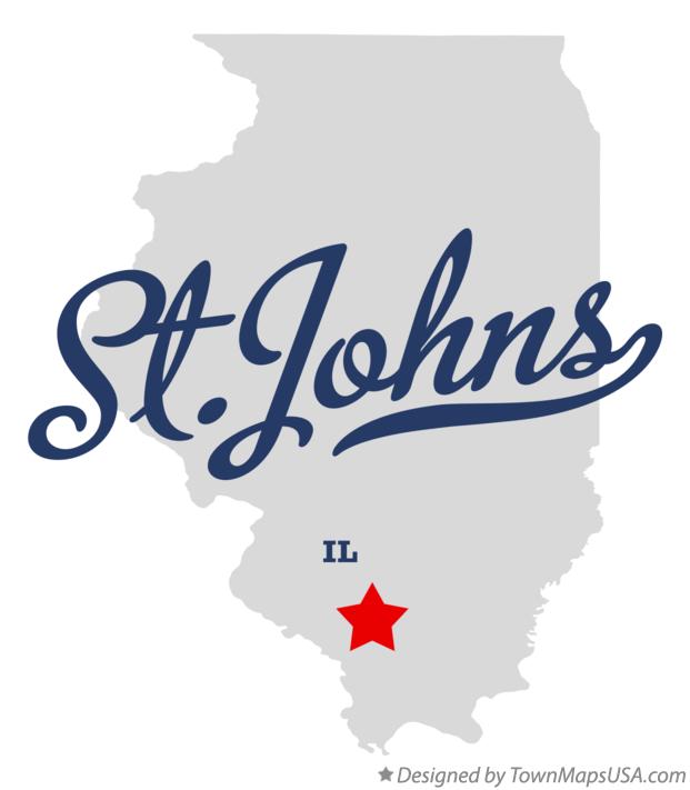 Map of St.Johns Illinois IL