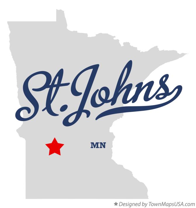 Map of St.Johns Minnesota MN