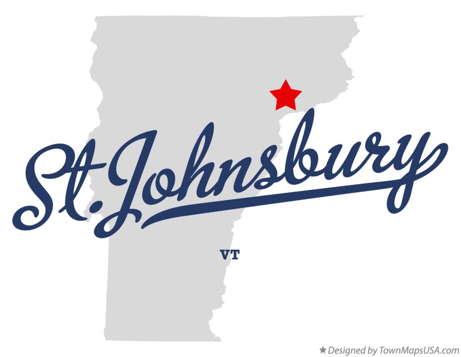 Map of St.Johnsbury Vermont VT