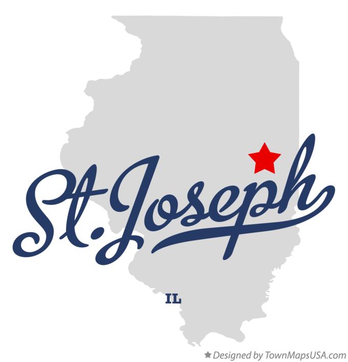 Map of St.Joseph Illinois IL
