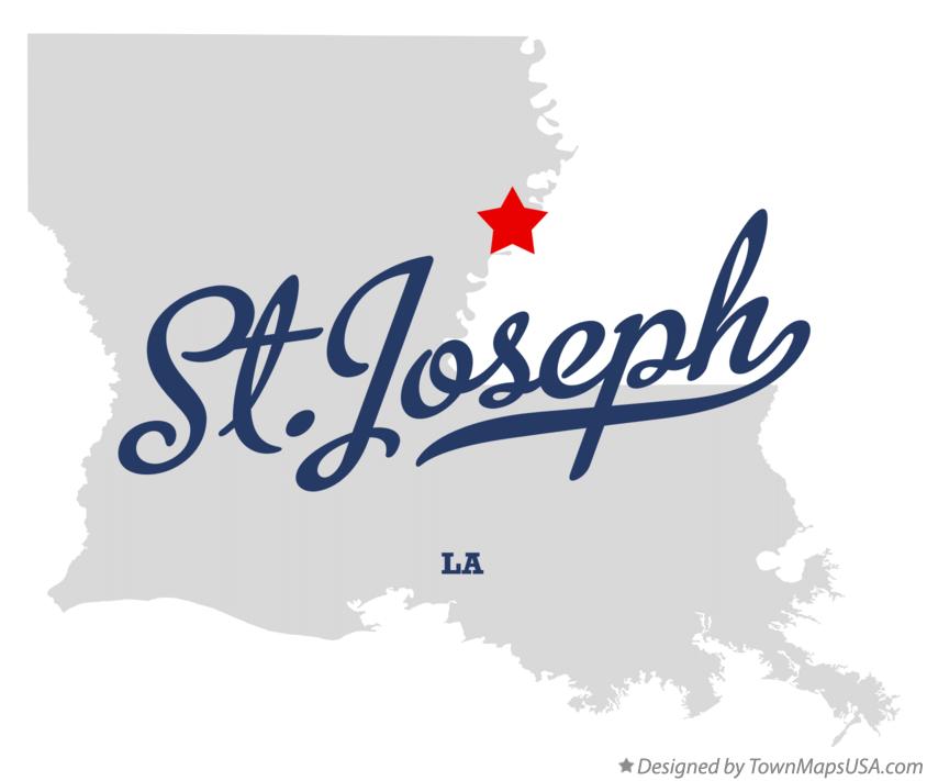 Map of St.Joseph Louisiana LA