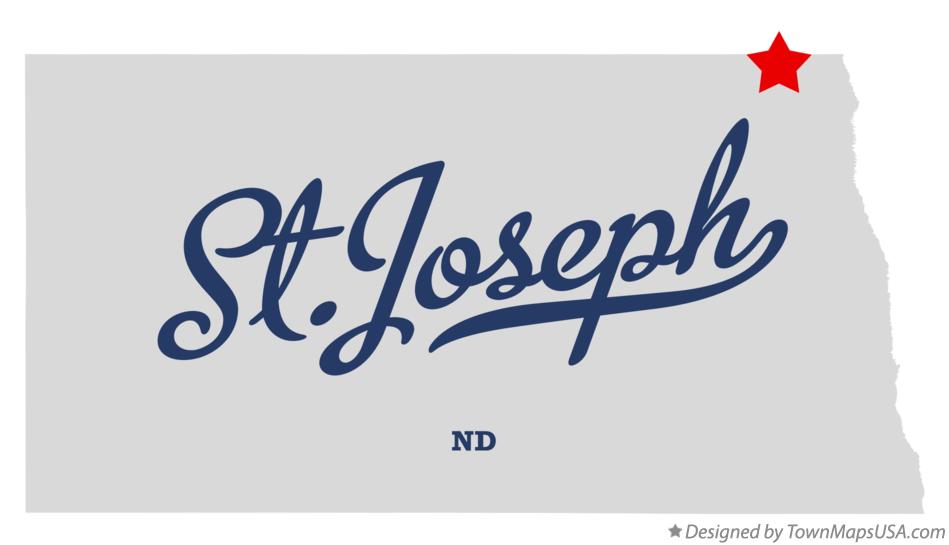 Map of St.Joseph North Dakota ND