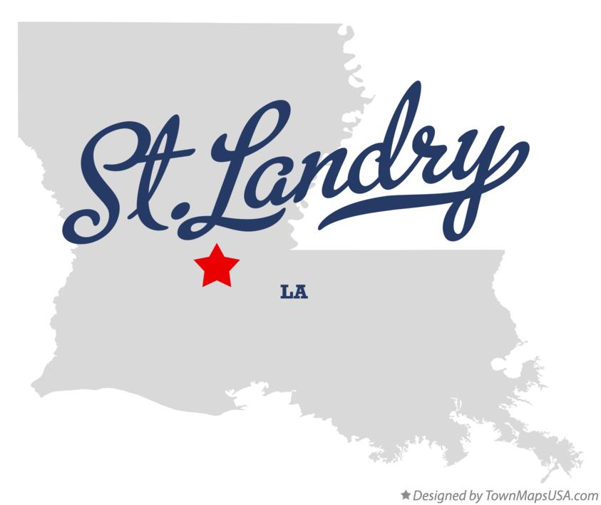 Map of St.Landry Louisiana LA