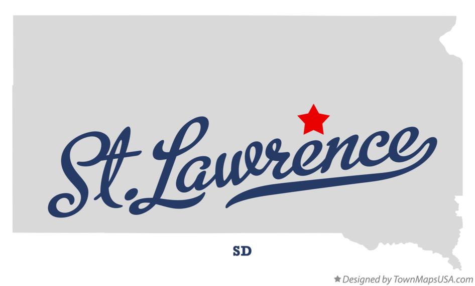 Map of St.Lawrence South Dakota SD