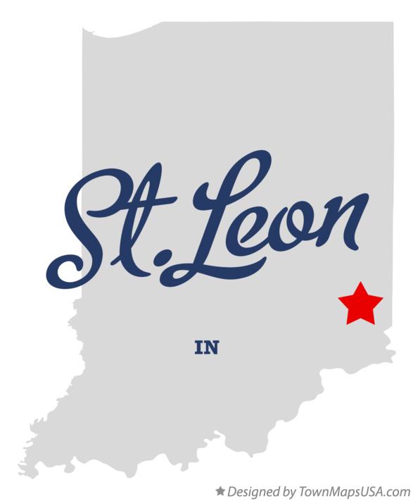 Map of St.Leon Indiana IN