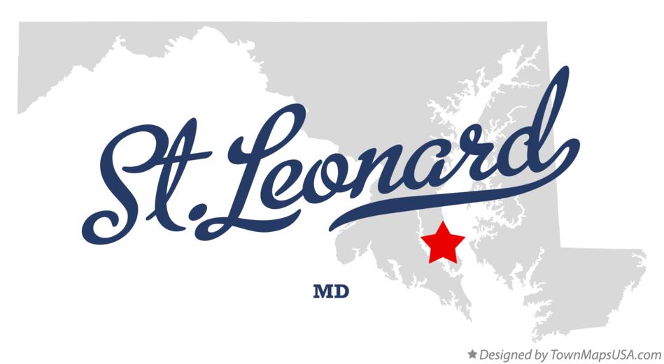 Map of St.Leonard Maryland MD