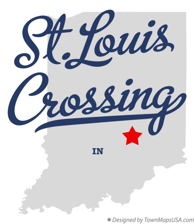 Map of St.Louis Crossing Indiana IN
