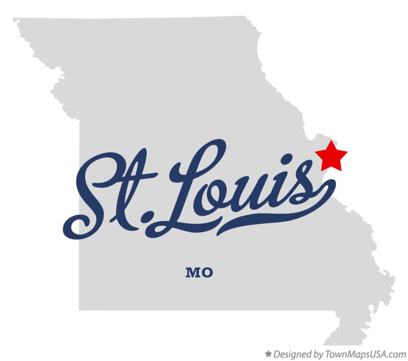 Map of St.Louis Missouri MO