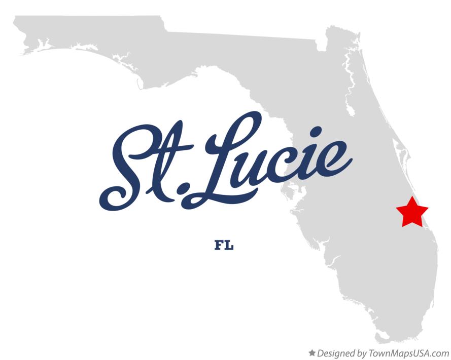 Map of St.Lucie Florida FL