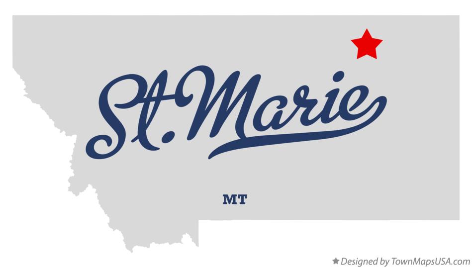 Map of St.Marie Montana MT