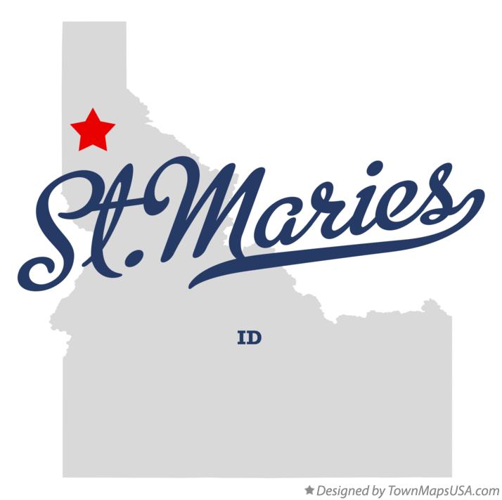 Map of St.Maries Idaho ID