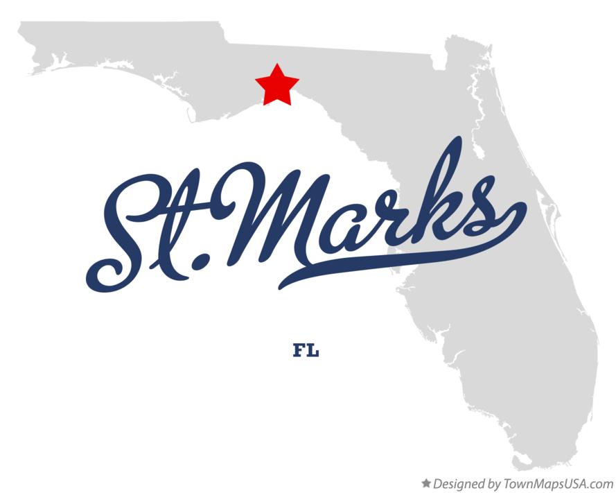 Map of St.Marks Florida FL