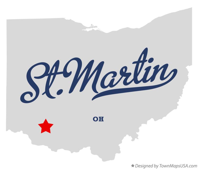 Map of St.Martin Ohio OH