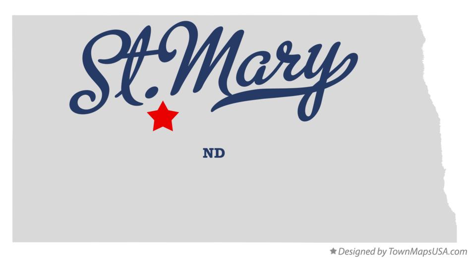 Map of St.Mary North Dakota ND