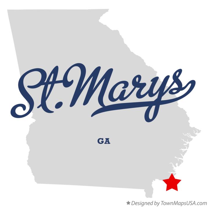 Map of St.Marys Georgia GA
