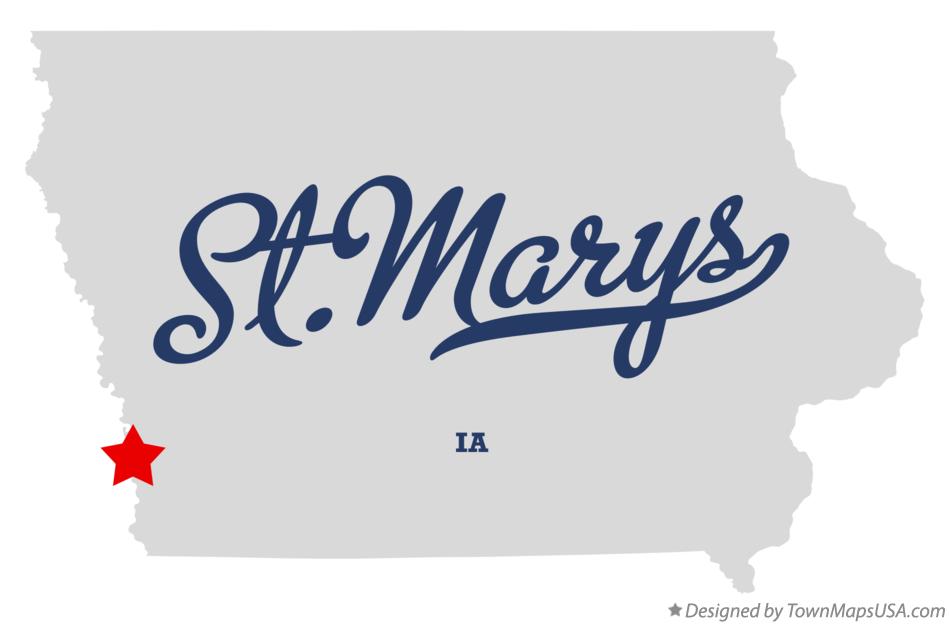 Map of St.Marys Iowa IA